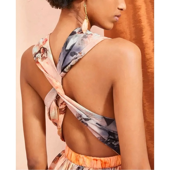 NWOT Ulla Johnson Maxi Halter Open-Back Marietta Dress - Picture 6 of 8